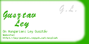 gusztav ley business card